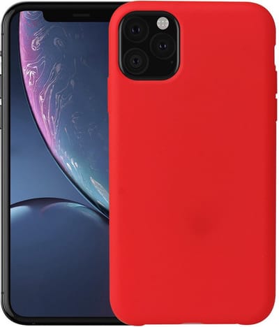 Peachy Zacht Silky geschikt voor iPhone 11 Pro Max Red Case TPU hoesje - Rood