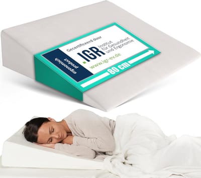 DYNMC you Wigkussen voor bed en bank, ergonomisch steunkussen voor slaap- en rugondersteuning, bedwig 80 cm, voor hoofdeinde, benen of zitten, comfortkussen voor volwassenen (Wit, 80 cm)