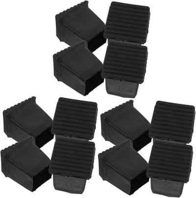 Laddervoetbeschermers - Ladderdoppen Rubberen Punten - Veilig Werken - Antislip Ontwerp - 4x3.5x3.5CM - Zwart