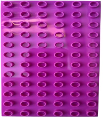 Bouwplaat 6x12 Noppen – Magenta – Basisplaat – Geschikt voor Grote Bouwstenen – Brian’s Toys