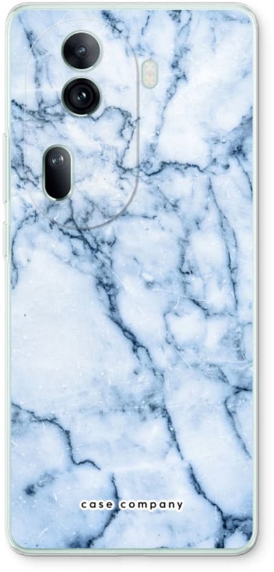 Case Company® - Hoesje geschikt voor Oppo Reno 11 Pro hoesje - Blauw marmer - Soft Cover Telefoonhoesje - Bescherming aan alle Kanten en Schermrand