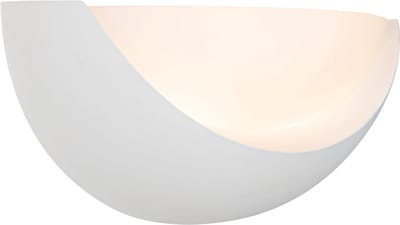 Kosilum - Gillian - Wandlamp - Wit - Pleister en glas