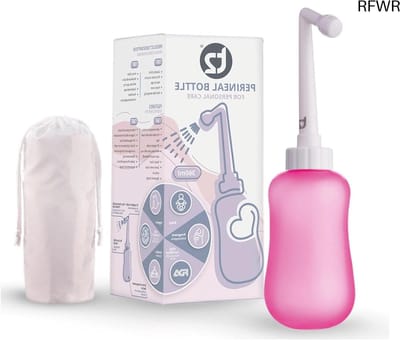 RFWR® Draagbaar bidet voor postpartumverzorging - 360 ml perineale fles met ergonomisch ontwerp