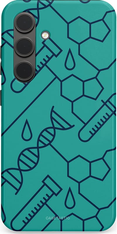 Casetastic hoesje geschikt voor Samsung Galaxy S24 - Dubbellaagse bescherming - DNA Creaties - Fashion Case - Turquoise