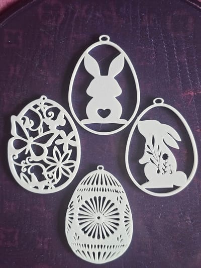3D Geprinte Paaseihangers met Konijnenmotief – Set van 10 Paasdecoraties