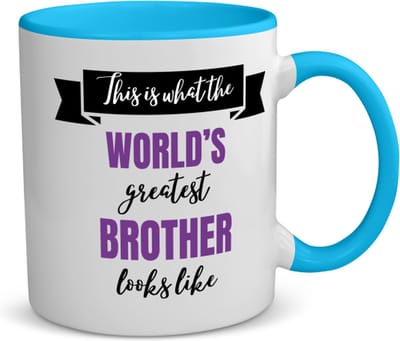 Akyol - greatest brother looks like koffiemok - theemok - blauw - Broer - beste broer - verjaardagscadeau - verjaardag - cadeau voor broer - cadeau - kado - geschenk - gift - broer artikelen - 350 ML inhoud