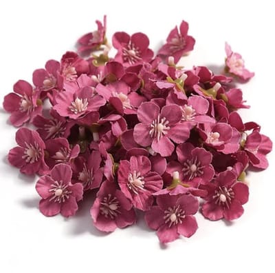 Kunstbloemen 100 Stuks - Kersenbloesem - Mini-Zijden Bloemen - Kleurrijke Decoratie - Voor Bruiloft/Tafel - Diameter 2,5 cm - Nep Bloemen