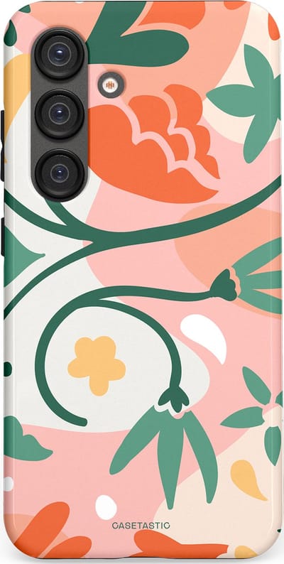 Casetastic Hoesje Geschikt voor Samsung S25 - Stijlvolle Beschermende Duo-layer Case - Bloesem Pastels