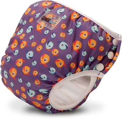 Bambinex wasbare zwemluier en oefenbroekje - 2 stuks - Lucky purple - maat XS