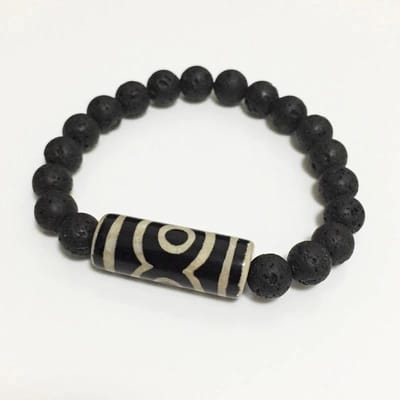 Sorprese armband - Tibetaanse Dzi - armband heren - zwart - unisex - cadeau - Model H