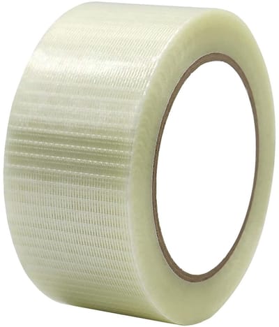 Dailygoods- Filamenttape 50 mm x 20 m - Glasvezelversterkt - Draadversterkt - Omsnoeringstape - Verpakkingstape - Zelfklevend en corrosiebestendig - Glasvezelband