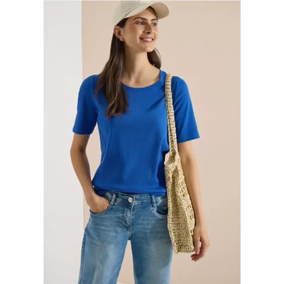 Basic Shirt met geribde textuur