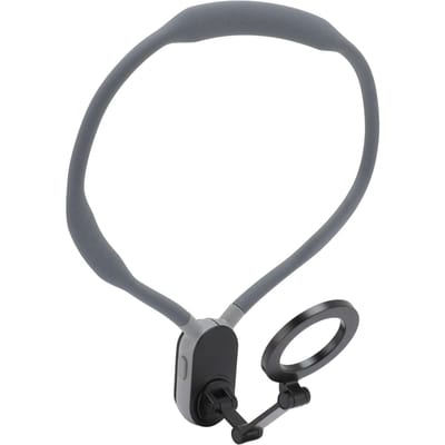 Magnetische Nekhouder voor Telefoons Silicone Snelkoppelings Nek Mobiele Telefoonhouder Borststandaard voor IOS 15 grijze kleur
