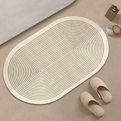 Eenvoudige Japanse Wabi-Sabi Badkamer Diatomeeënaarde Mat Badkamer Bad Water Absorberend Antislip Voetkleed 40 * 60Cm