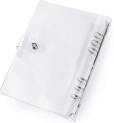 Duidelijke PVC Binder Covers met 6 Gaten voor A7 Notitieboek, Ideaal voor Scrapbooking en Fotoboeken, Perfect voor Persoonlijke Organizers en DIY Projecten