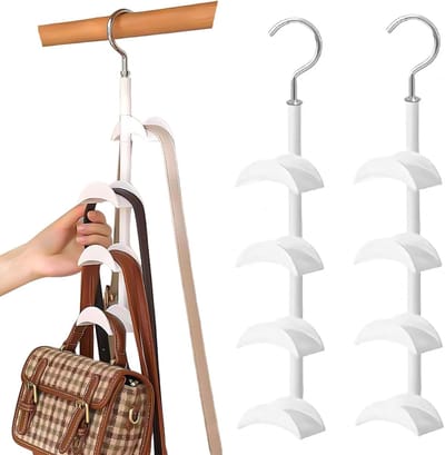 Handtassen opberging, 2 stuks, kreukvrij en hangend, perfect voor organisatie en ruimtebesparing