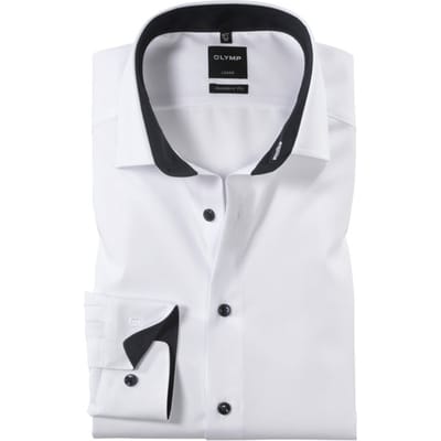 OLYMP Luxor Overhemd, Modern Fit, Global Kent, Wit
