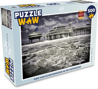 Puzzel Pier van Scheveningen in de Noordzee - Legpuzzel - Puzzel 500 stukjes