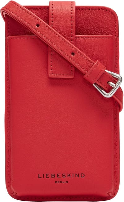 LIEBESKIND BERLIN Leren Telefoontasje Schoudertas Harris Mobile Pouch Radiant Rood