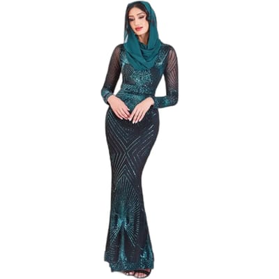 Strakke damesjurk Goddiva Modesty Starburst Sequin