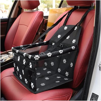 Autostoelhoes - Reistas Huisdier - Veilig Reizen - Duurzaam Oxford Materiaal - 40x30x25cm - Zwart