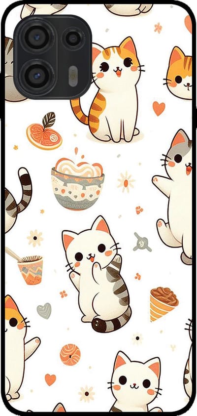 Smartphonica Telefoonhoesje Geschikt voor Motorola Edge 20 Lite met katten opdruk - TPU backcover case cat design geschikt voor Motorola Edge 20 Lite