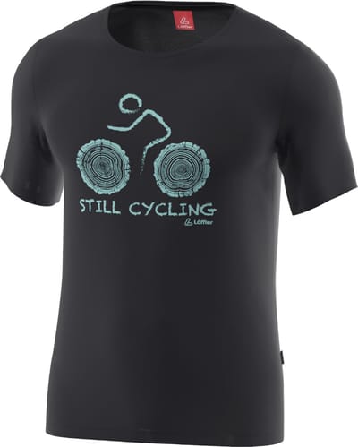 Loeffler shirt korte mouwen M Printshirt Cyc Merino - Tencel™ - Zwart