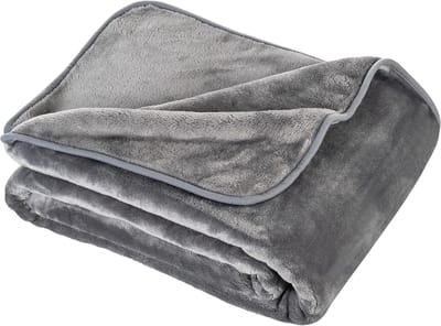 Knuffeldeken Cashmere Feeling - Gerecycled Materialen - Woondeken 150x200 cm - Extra Zware Kwaliteit - Antraciet
