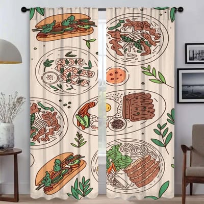 Dinergordijnen voor Slaapkamer Verduisteringsgordijn voor Kamer 2 Panelen Shades Home Interieur Gordijnen Scheidingswand Halloween Decoratie Kind W50xH70cmx2pcs-CL
