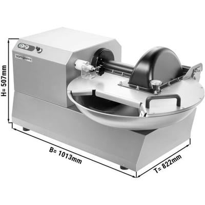 GGM Gastro Horizontaler Cutter - 20 Liter - 2,4 kW - 230 Volt - 600-2600 U/min Zilver