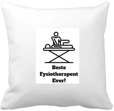 Akyol - beste fysiotherapeut Kussen hoes - Beste fysiotherapeut - therapeut - cadeau - 40 bij 40 cm