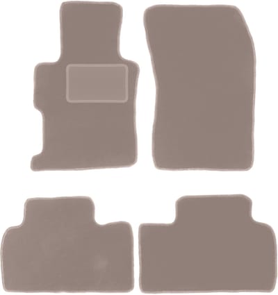 Beige velours vloermatten voor: Honda Civic IX sedan (2011-2016)