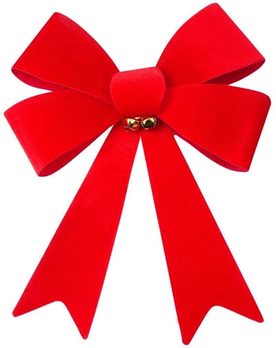 Decoratieve Strik Kerst Velours 35x46 cm - Kerststrik - Decoratie - Kerst voor Kerstboom