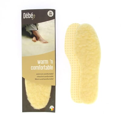 DEBE Warm 'n comfortable - Inlegzool met natuurlijk lamswol - 36