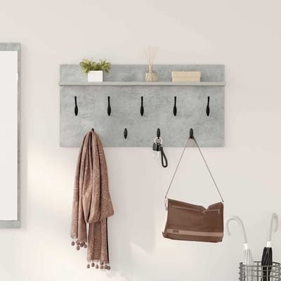 vidaXL - Wandgemonteerde - kapstok - Muurmontage - Beton - Grijs - 80 - x - 40 - x - 12 - cm