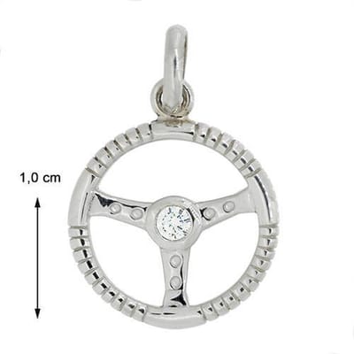Blinx Jewels Zilveren Hanger Stuur Steen Zirkonia