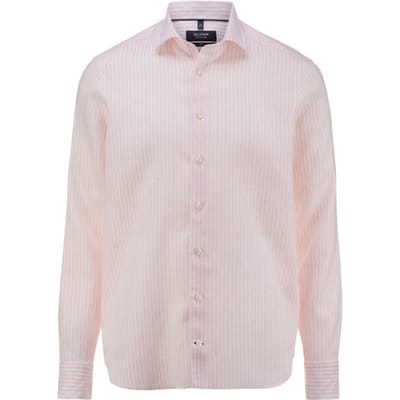OLYMP Signature Casual Overhemd, Tailored Fit, Kent, Roze