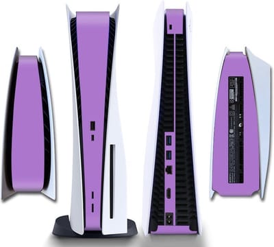 Gadgetpoint - Console Sticker Strip voor PS5, PlayStation 5 - Performance Gaming Skin - Bescherming Accessoires - Paars