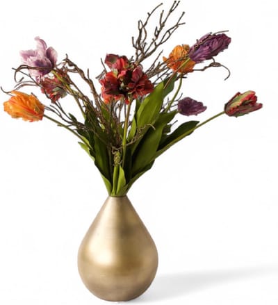 WinQ-Boeket Papagaai Tulpen Multicolor (75cm)-kunstbloemen-kunsttulpen-ex. vaas