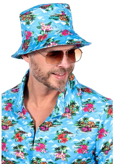 Vissershoedje Hawaii blauw