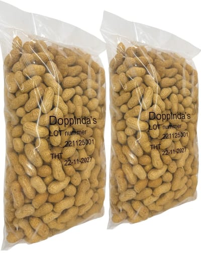 Doppinda's Voor Vogels 8KG (2x4KG, Verse Kwaliteit!) - Ongebrande Doppinda's - Vogelpinda's - Vogelvoer Buitenvogels - Pindas Voor Vogels - Vogelpinda's