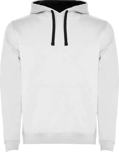 Roly Kids´ Urban Hooded Sweatshirt RY1067K - White 01/Navy Blue 55 - 5/6 Jahre