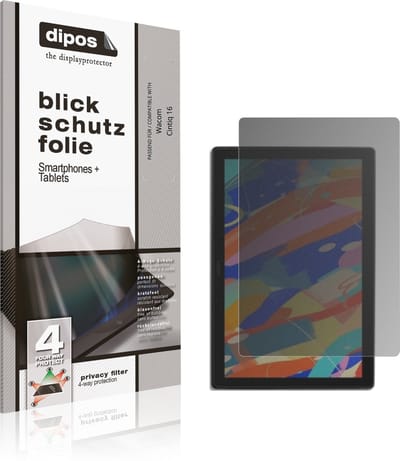 dipos – Matte Privacy Screenprotector geschikt voor Wacom Cintiq 16 | Anti-Spy Beschermfolie