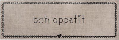 MD Entree - Keukenloper - Vloerkleed - Machinewasbaar - Cook & Wash - Bon Appetit Hearts - 50 x 150 cm