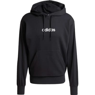 Adidas Essentials Linear French Terry Hoodie Zwart S Man