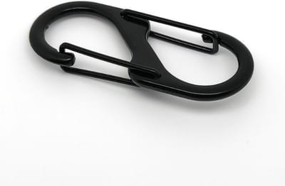FSW-Products - Sleutelhanger Karabijnhaak - 2 Stuks - Zwart - Lengte 40mm - Karabijnhaken - Carabiners - Festonhook - RVS