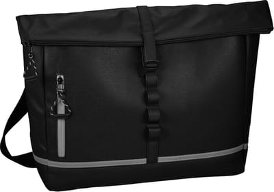 JOST Schoudertas Laptoptas met laptopvak Billund Cyclist Pro Messenger Bag Black Zwart