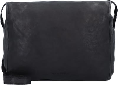 HAROLD'S Leren Schoudertas Submarine Postbag Black Zwart