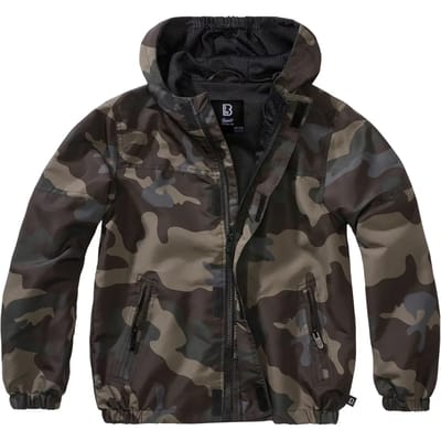 Brandit - Summer frontzip Kinder Windbreaker jacket - Kids 170/176 - Groen
