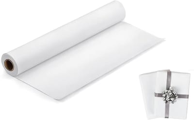 Wit Krijt en Knutselpapier Rol 15 inch x 50 voet voor Kinderen, Tekenen en Inpakken